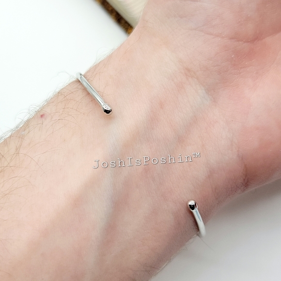 1/2CT T.W. Moissanite adjustable slip on bracelet in sterling silver - Picture 9 of 11
